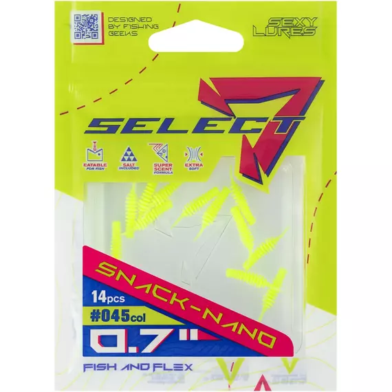 Силікон Select Snack Nano 0.7" #045 (14шт/уп), Довжина силікону: 0.7" (1.78 см), Колір силікону: 45, фото , изображение 2